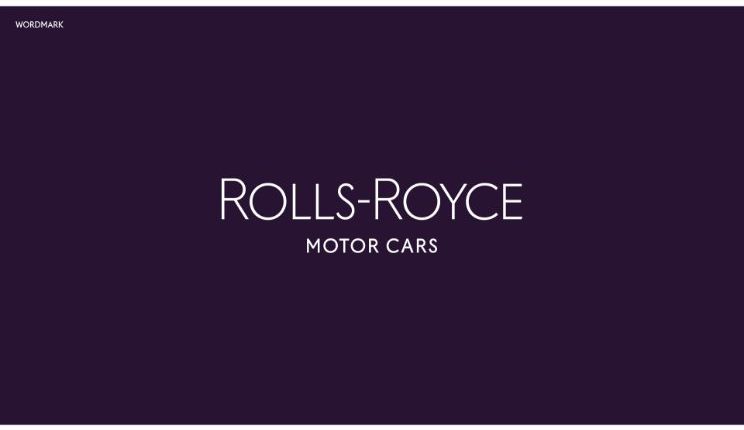 Rolls-Royce Wordmark on Purple Spirit background